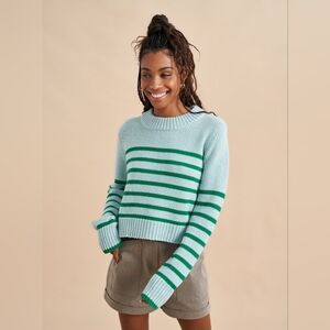 La Ligne Striped Green and Blue Sweater